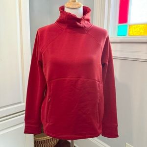 NWT Athleta Red Altitude Polartec Funnel Neck Sweatshirt Tunic